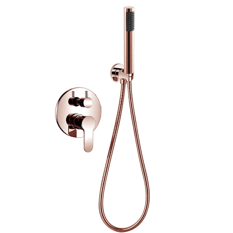 Factory Supplier New Fashion Rose Gold Concealed Design 2 Function Bathroom Shower Set D05 2163