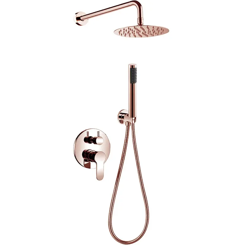 Factory Supplier New Fashion Rose Gold Concealed Design 2 Function Bathroom Shower Set D05 2163