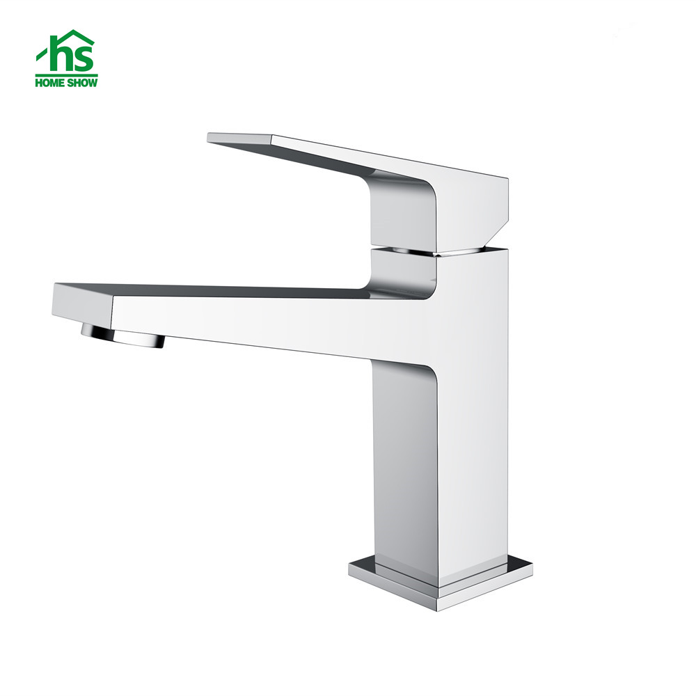 2023 Factory Wholesale New Design Brass Chrome Surface Single Handle Basin Faucet M48 1001