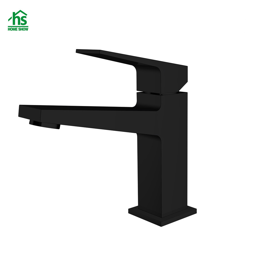 OEM Wholesale New Design Brass Matt Black Surface Single Handle Basin Faucet M48 4001