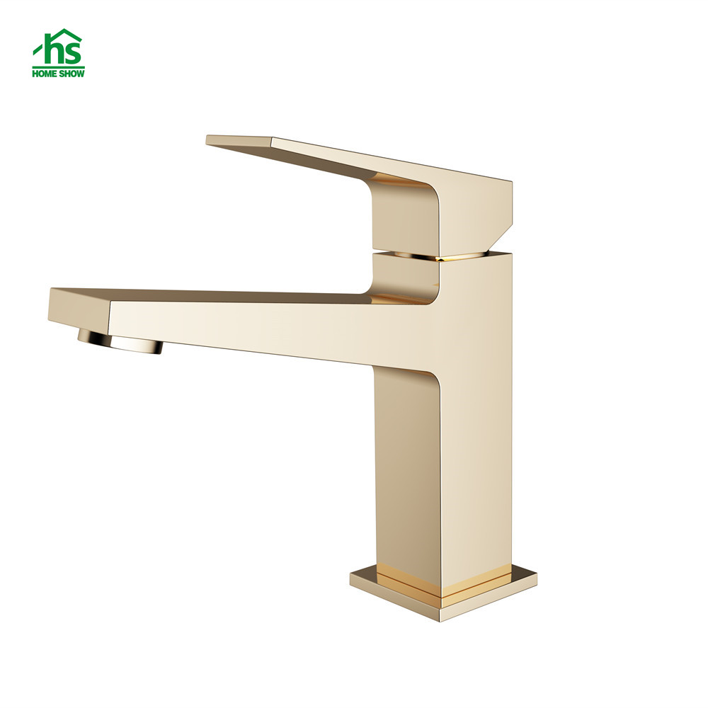 OEM Wholesale China Factory Gold Surface Brass Basin Faucet for Bathroom M48 3001