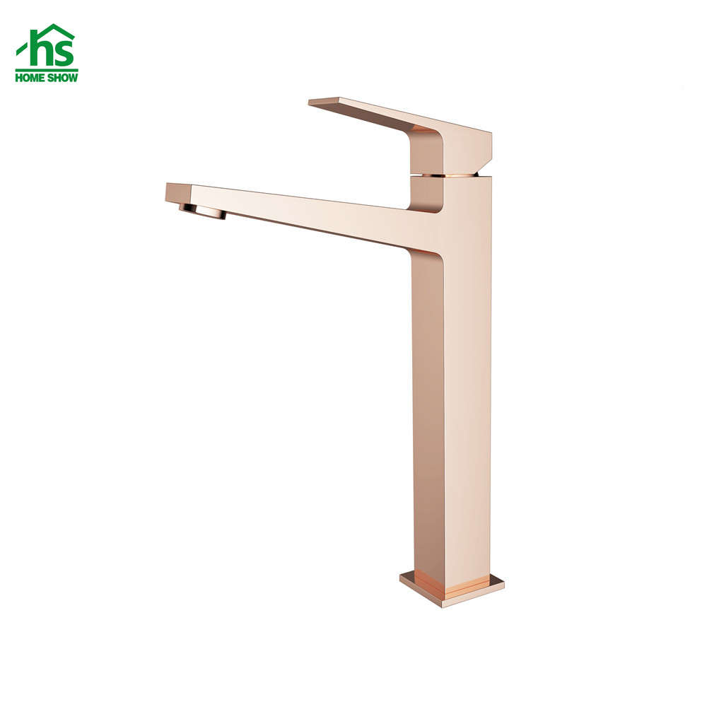 Wholesale Factory Gold Surface Tall Size Brass Basin Faucet for Bathroom M48 2003