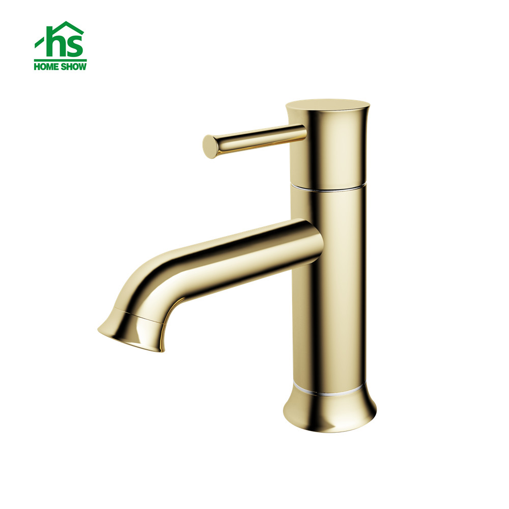 Explosion Recommended OEM Brass Single Level Gold Basin Faucet M45 4001