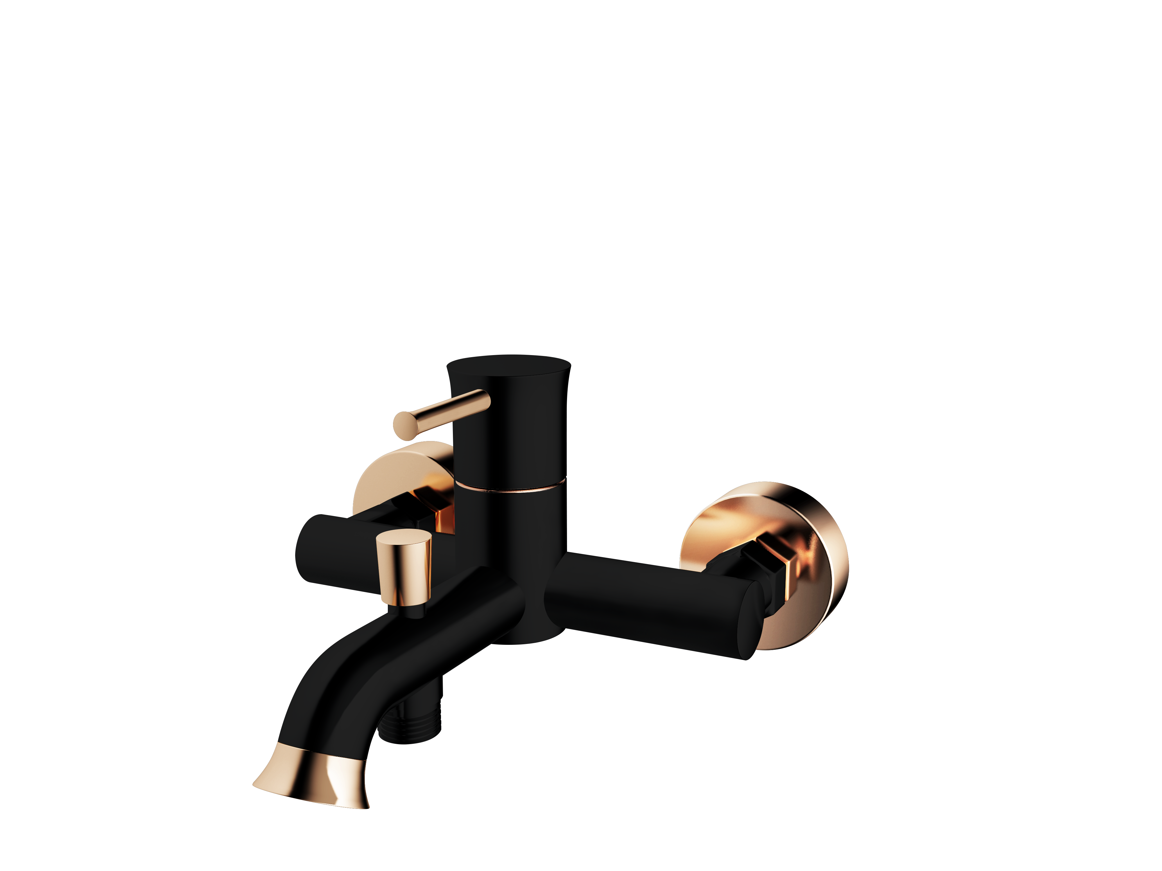 2 Function Factory Wholesale Single Lever 5 Year Warranty Matte Black Bathtub Shower Mixer for Bathroom D45 3002