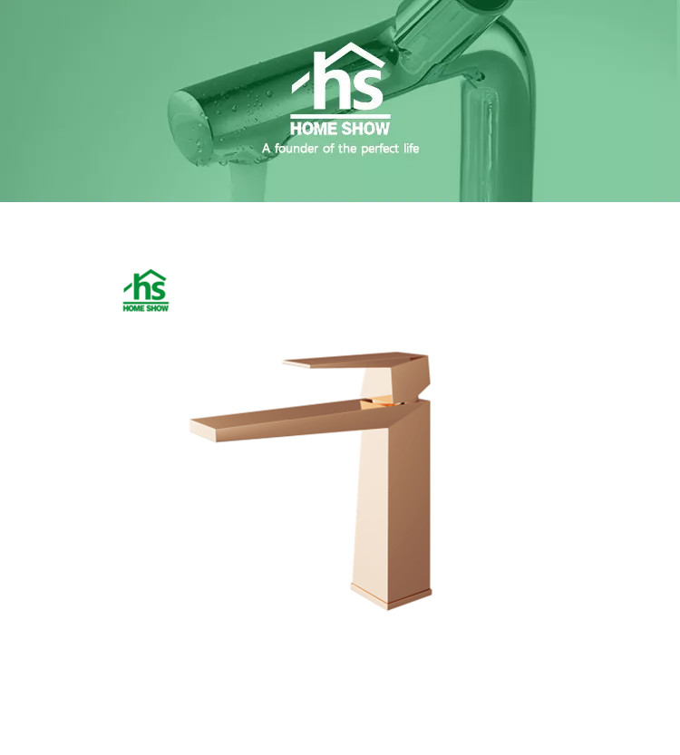 rosegold brass faucet