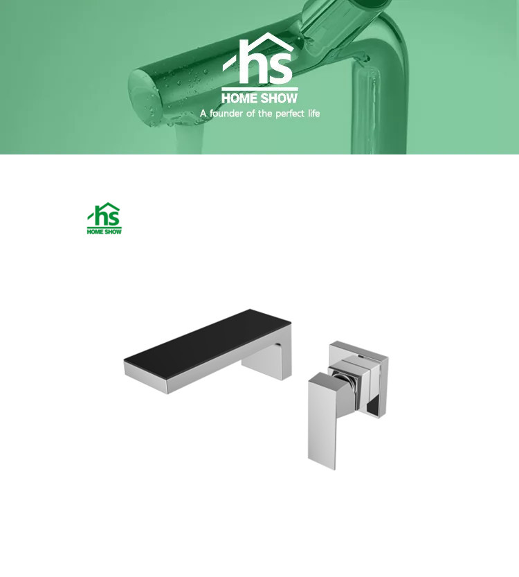 single level in wall basin faucet