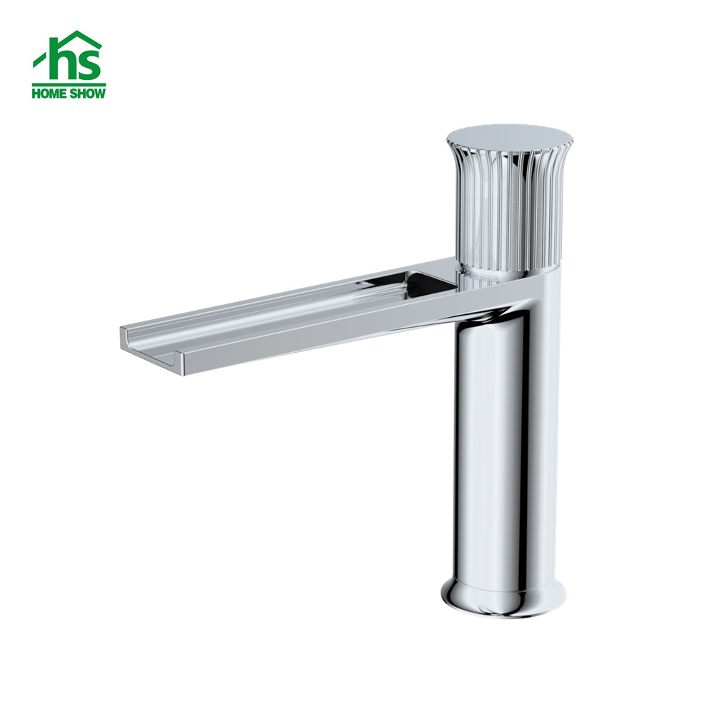 Wholesale Ecnomic Waterfall Spout Chrome Surface Roman Column Handle Basin Faucet M47 1002