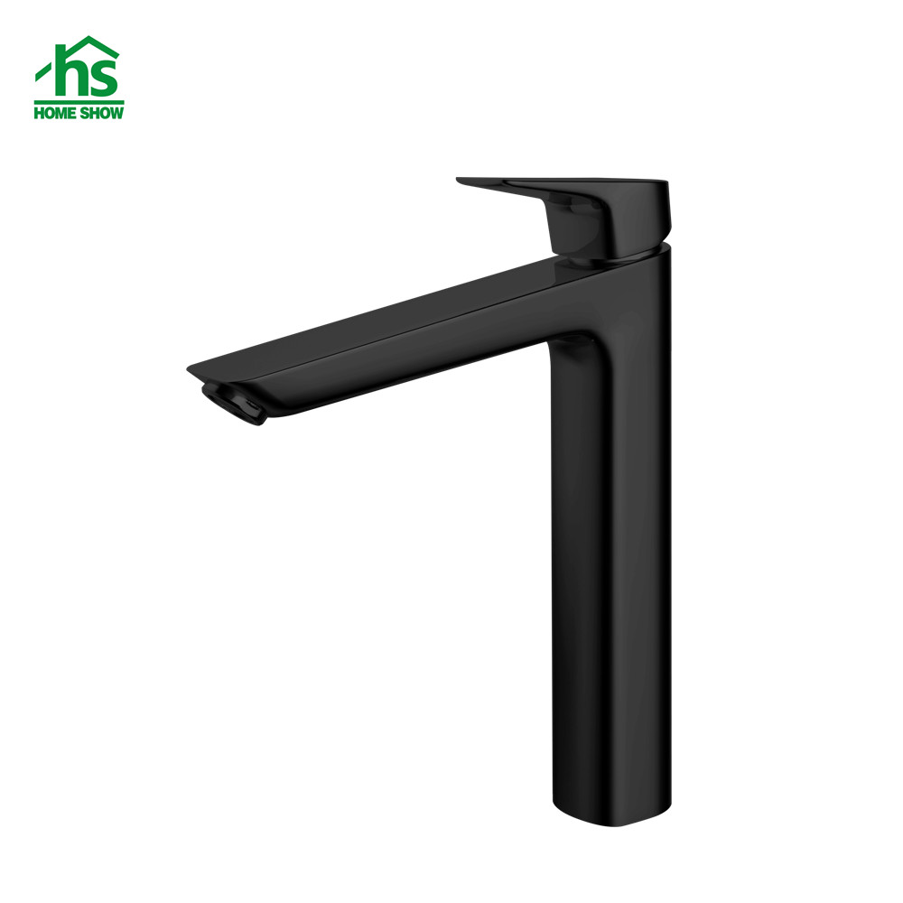 Manufacturer Tall Size Black Finished Single Level Basin Mixer Tap M42 2002